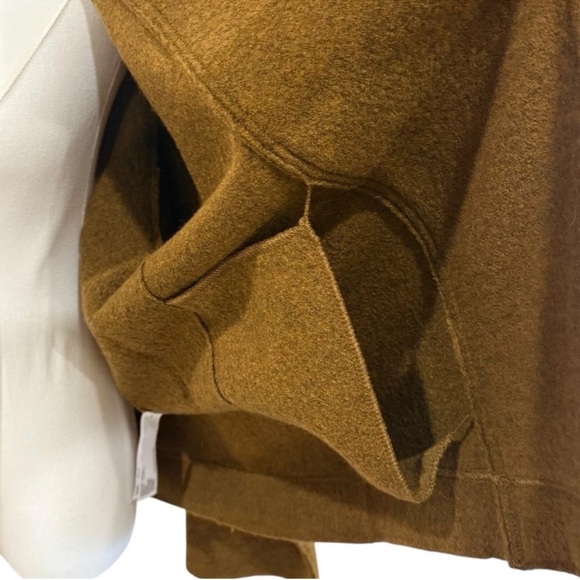 EILEEN FISHER Large Lightweight Boiled Wool Motorcycle Jacket GOLD LEAF NWT $388 - Picture 12 of 14